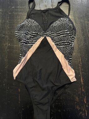 next Black White and Blush One-Piece Swimsuit